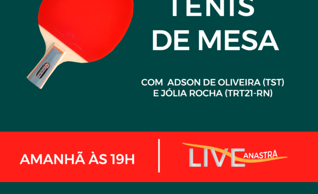 Técnico pela Confederação Brasileira de Tênis de Mesa será um dos entrevistados na live